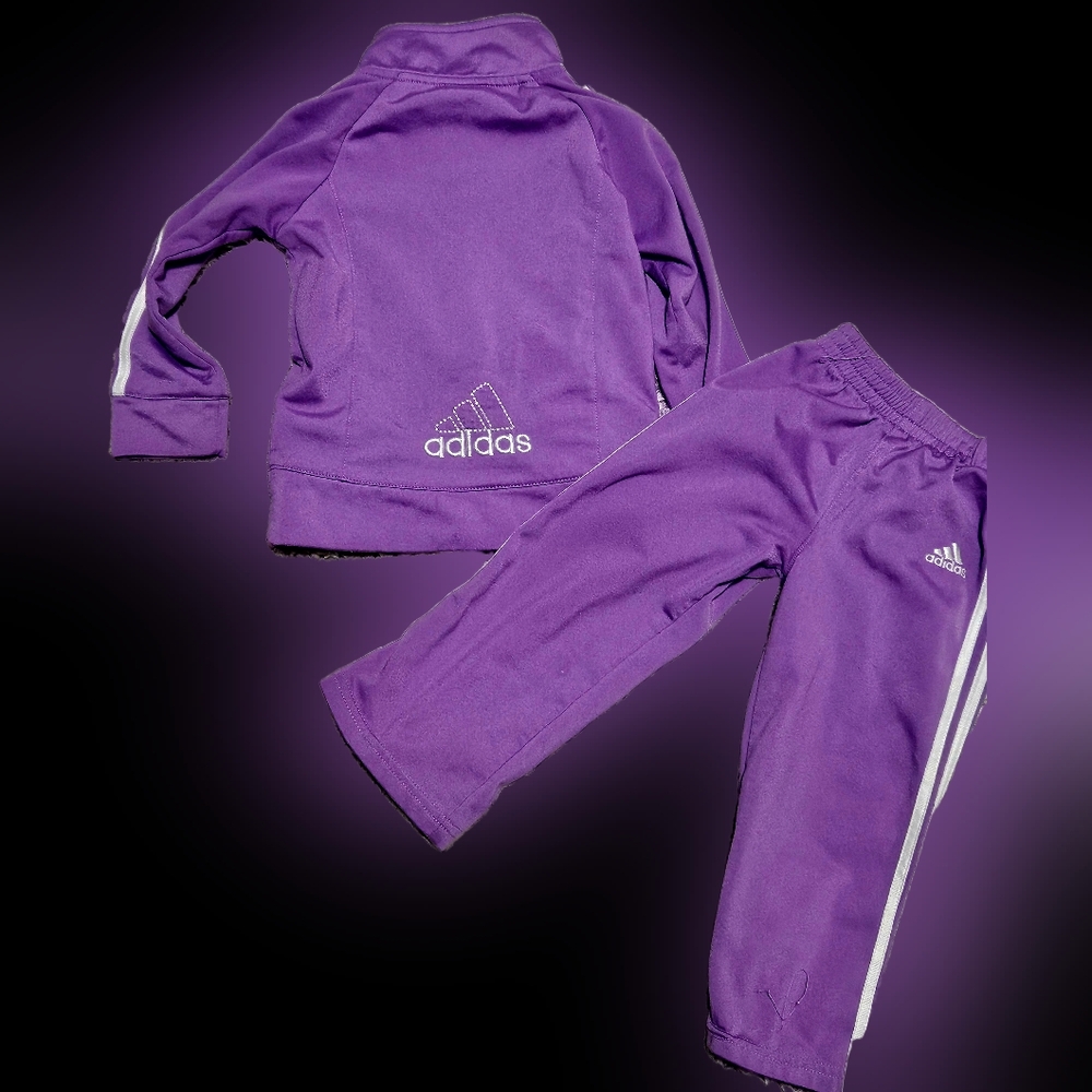 Adidas Purple Tracksuit Set